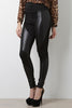Vegan Leather Spiral Up Leggings