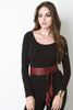 Skinny Tie Tassel Obi Wrap Belt
