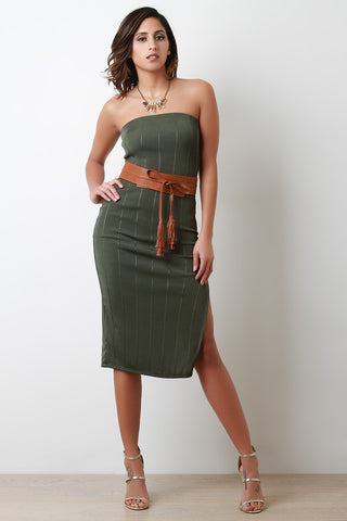 Skinny Tie Tassel Obi Wrap Belt