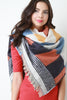 Soft Knit Squared Blanket Scarf