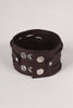 Ornate Etched Leather Slit Bracelet
