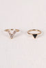 Etched Faux Stone Ring Set
