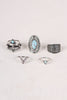 Etched Faux Stone Ring Set