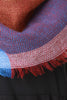 Block Pattern Fringe Hem Blanket Scarf