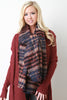 Grungy Nubby Plaid Scarf
