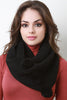 Knitted Pom Pom Circle Scarf
