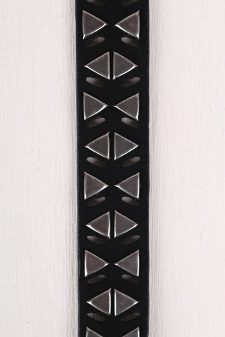 Triangles and Cut Outs Vegan Suede Belt