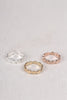Multi Colored Triple Ring Set