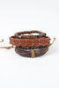 Leather And Wood Bracelet Set