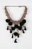 Pompom Cowries Shells Bib Necklace
