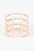 Four Bar Split Rhinestones Ring