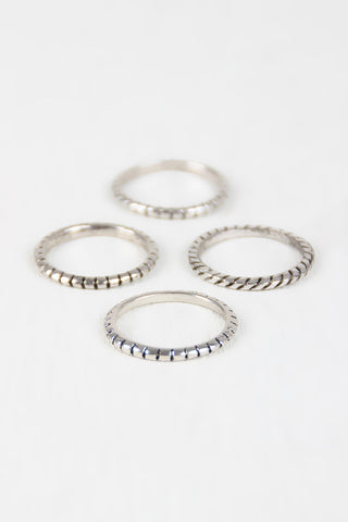 Rope Etched Multi Rings