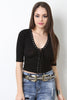 Vegan Leather Embroidered Swirls Belt