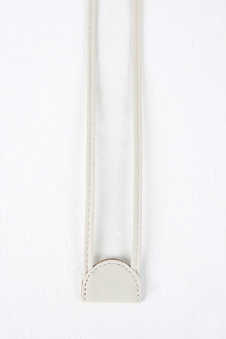 Round Buckle Color Trimmed Clear Belt