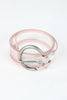 Round Buckle Color Trimmed Clear Belt