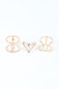 Rhinestone Pattern Ring Set