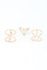 Rhinestone Pattern Ring Set