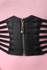 Corset Strapped Cage Zip Up Waist Belt