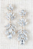 Teardrop Rhinestone Cluster Dangle Earrings