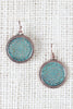 Filigree Etched Circle Dangle Earrings