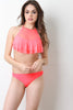Flutter Tier Mesh Halter Bikini Set