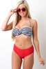 Solid Stripe Bikini Set