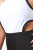 Contrast High Waist Swimsuit