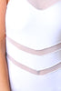 Sporty Chevron Mesh Swimsuit