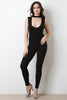 Keyhole Window Cutout Jumpsuit