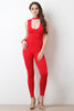 Keyhole Window Cutout Jumpsuit