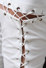 Corset T-Lace Up Vegan Suede Pants