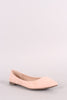 Breckelle Simple Vegan Suede Pointy Toe Flats