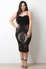 Sweetheart Neck Spaghetti Strap Lace Midi Dress
