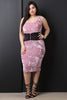 Velvet Sleeveless Lace Corset Midi Dress