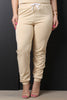Simple Soft Knit Drawstring Jogger Pants