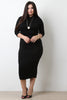 Simple High Waisted Stretchy Midi Pencil Skirt
