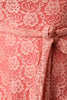 Lace Sleeveless Tie-Waist Fit And Flare Dress