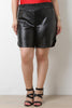 Smooth Vegan Leather High Waist Shorts