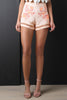 Floral Caged Hem Shorts