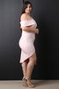 Asymmetrical One Shoulder Thick Knit Midi Dress