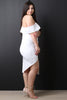 Asymmetrical One Shoulder Thick Knit Midi Dress