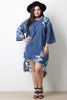 Destroyed Oversized High Low Denim Dress