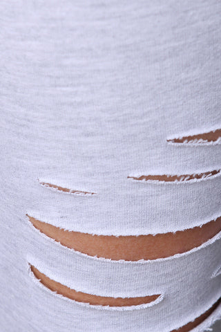 French Terry Slashed Jogger Pants
