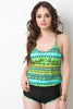 Combo Racerback Caged Tankini Set