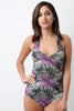 Sweetheart Ruched Halter One Piece Swimsuit