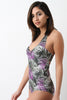 Sweetheart Ruched Halter One Piece Swimsuit