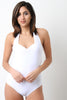 Sweetheart Ruched Halter One Piece Swimsuit