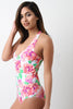 Sweetheart Ruched Halter One Piece Swimsuit