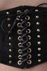 Studded Corset Lace Up Suede Belt