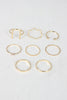 Etched Textured Bar Ring Set
